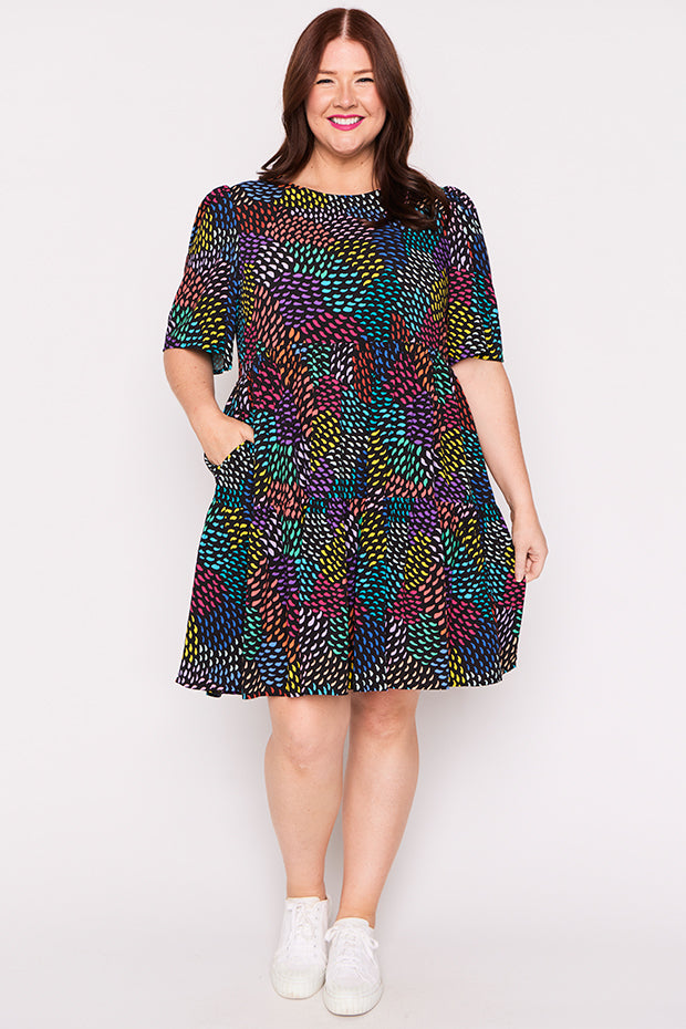 Izzie Rainbow Waves Dress – Rainbow Waves mini dress