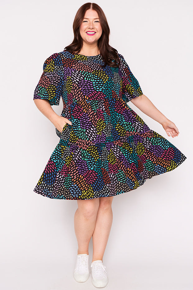 Izzie Rainbow Waves Dress – Rainbow Waves mini dress