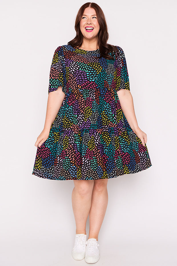 Izzie Rainbow Waves Dress – Rainbow Waves mini dress