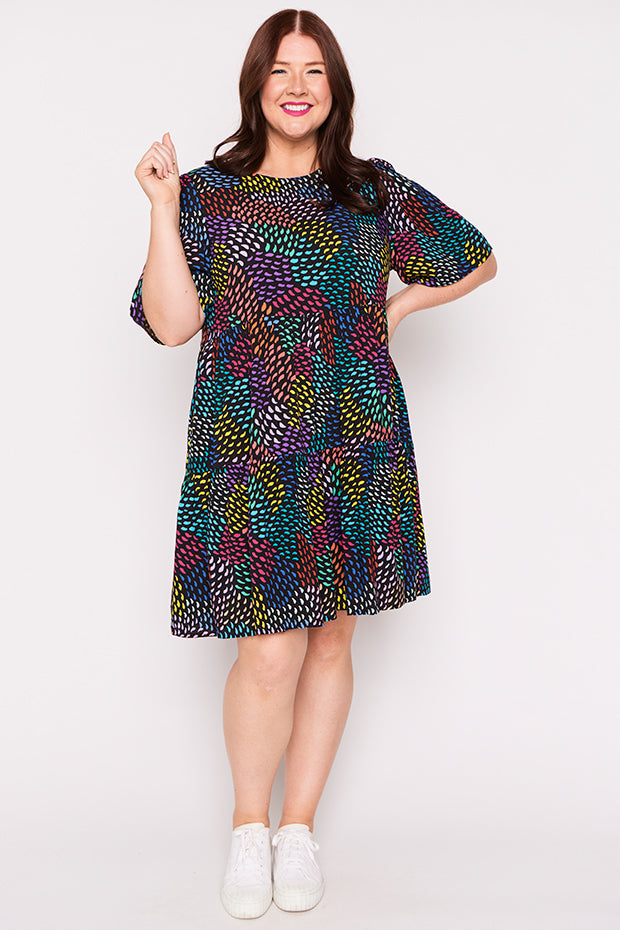 Izzie Rainbow Waves Dress – Rainbow Waves mini dress