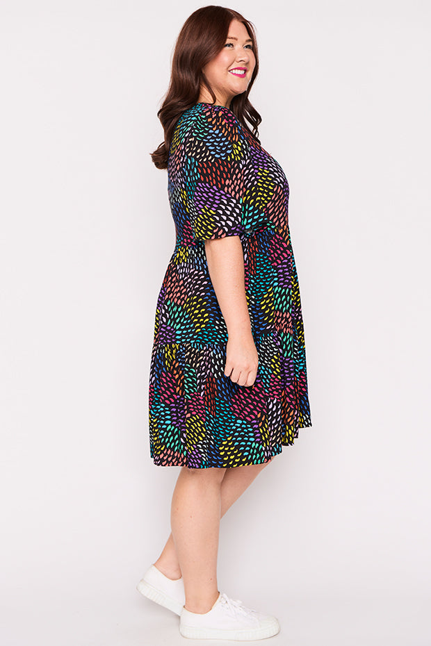 Izzie Rainbow Waves Dress – Rainbow Waves mini dress