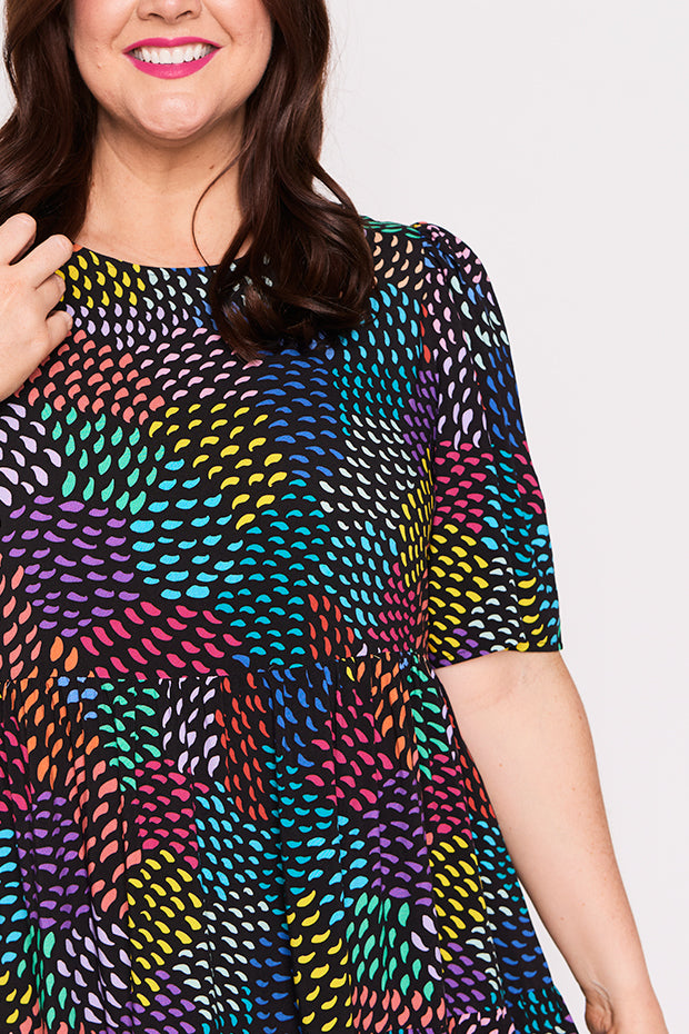 Izzie Rainbow Waves Dress – Rainbow Waves mini dress