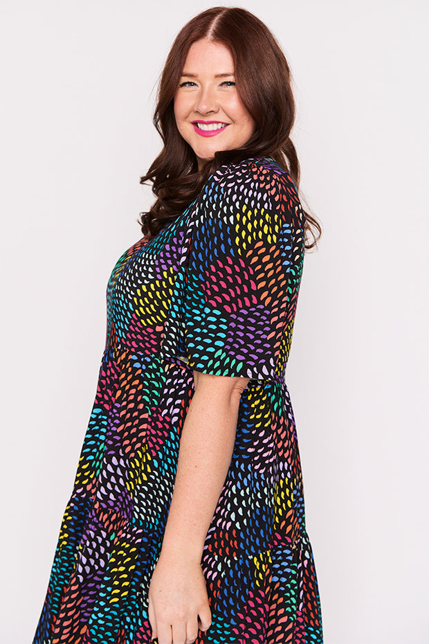 Izzie Rainbow Waves Dress – Rainbow Waves mini dress