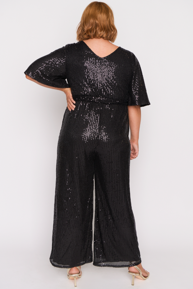 Skyla Black Sequins Party Jumpsuit – Black Sequins jumpsuit
