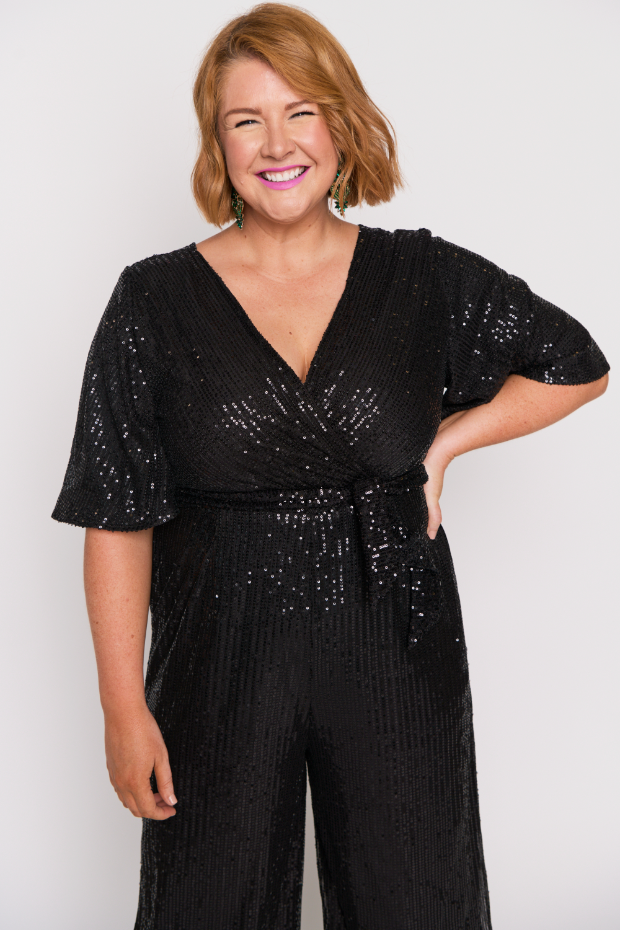 Skyla Black Sequins Party Jumpsuit – Black Sequins jumpsuit