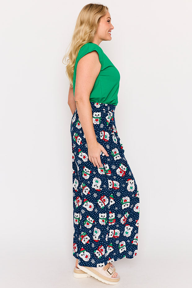 Xane Teddies Christmas Pant – Teddies Christmas wide leg pants