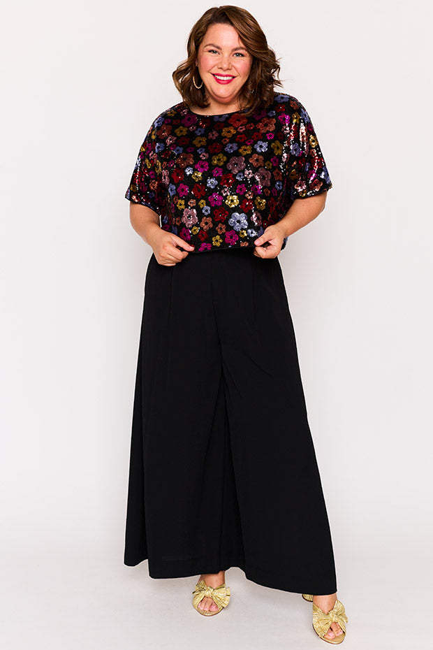 Astra Sunset Flower Sequin Top – Sunset Flower Sequin top