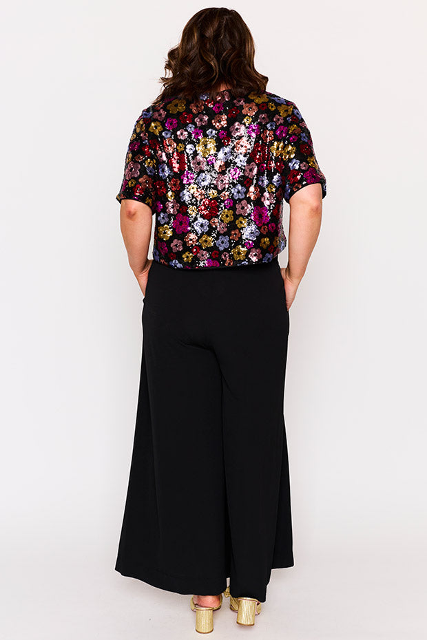 Astra Sunset Flower Sequin Top – Sunset Flower Sequin top