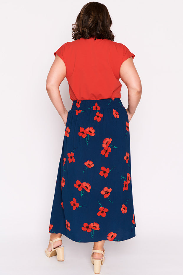 Katelyn Red Poppy Fields Skirt – Red Poppy Fields wide leg pants