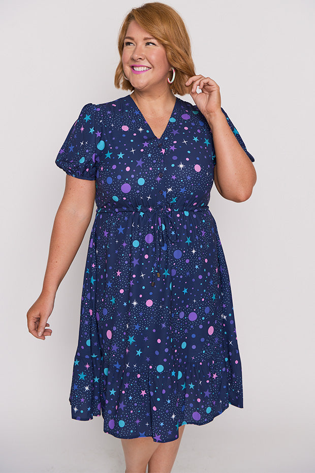 Amelia Nebula Dress – Nebula knee length dress