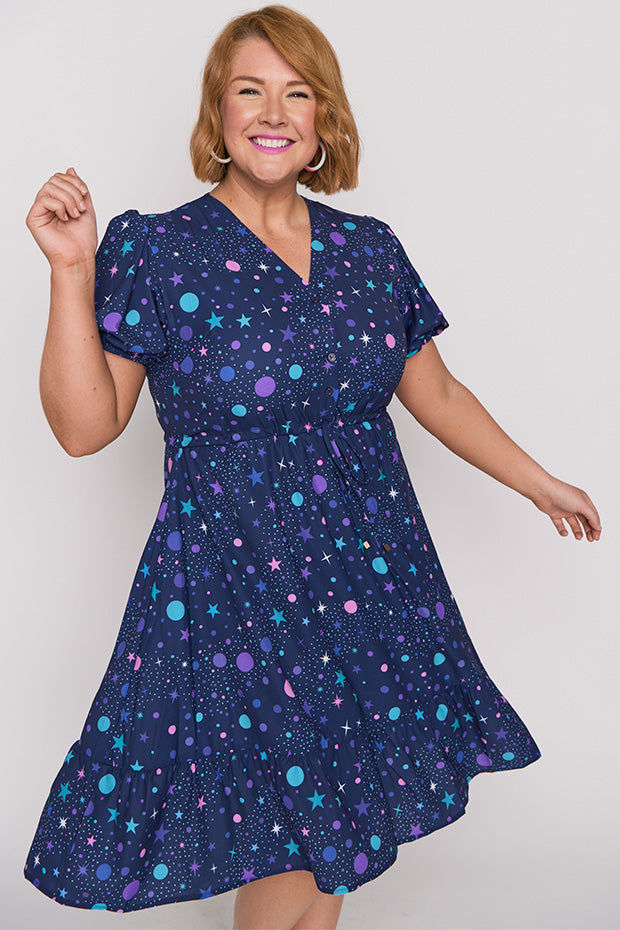 Amelia Nebula Dress – Nebula knee length dress