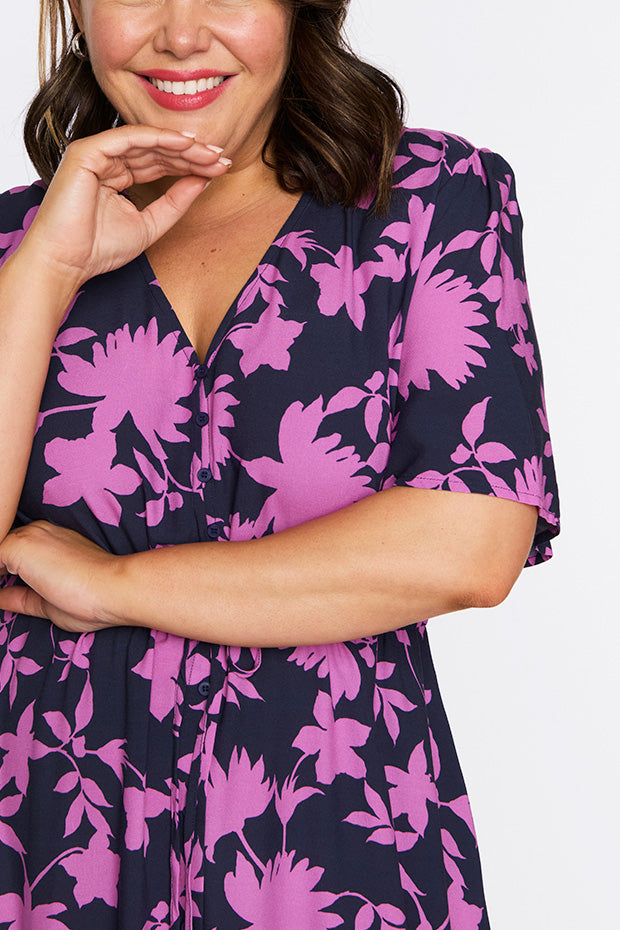 Michelle Contrast Ivy Dress – Contrast Ivy midi dress
