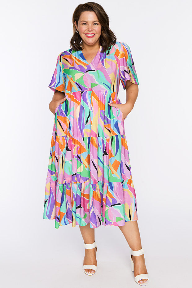 Hollie Colour Swatch Dress – Colour Swatch midi dress