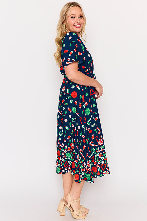 Michelle Candy Crush Christmas Dress – Candy Crush Christmas midi dress
