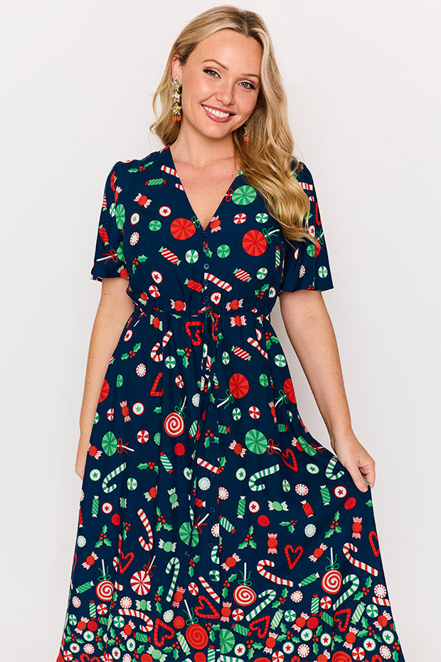 Michelle Candy Crush Christmas Dress – Candy Crush Christmas midi dress