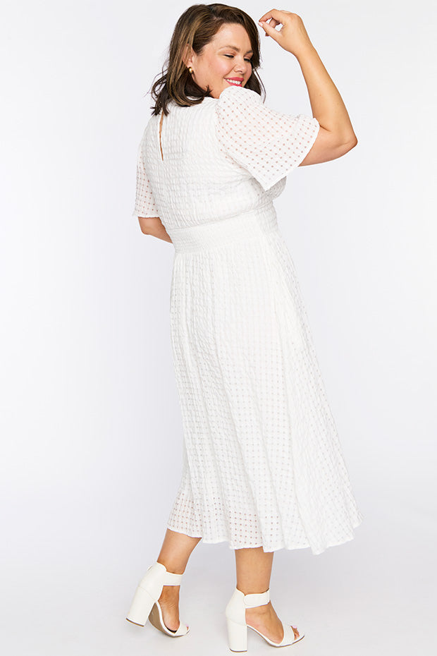 Mable White Dress – White midi dress