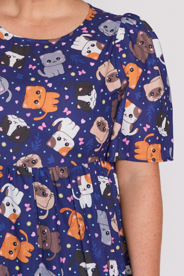 Saturn Cute Kitties Dress – Cute Kitties midi dress