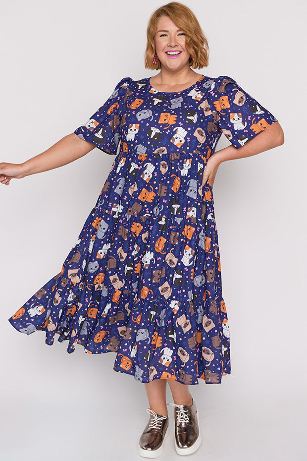 Saturn Cute Kitties Dress – Cute Kitties midi dress