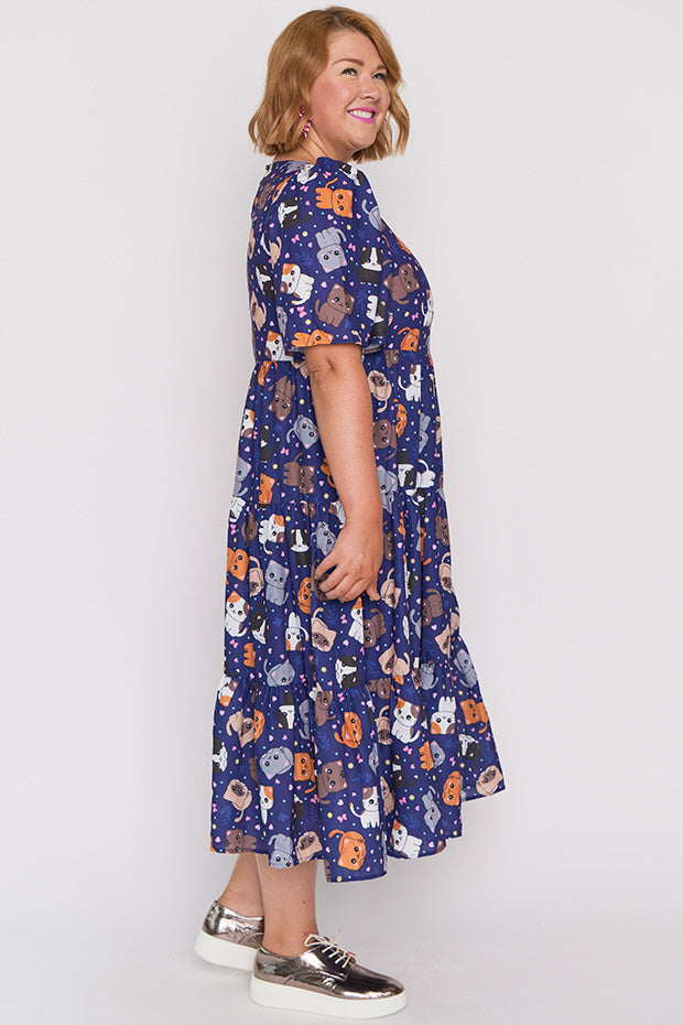 Saturn Cute Kitties Dress – Cute Kitties midi dress