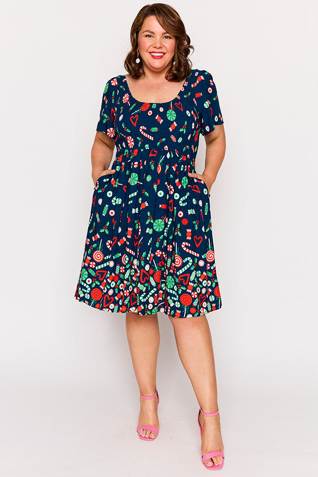 Merida Candy Crush Christmas Dress – Candy Crush Christmas knee length dress