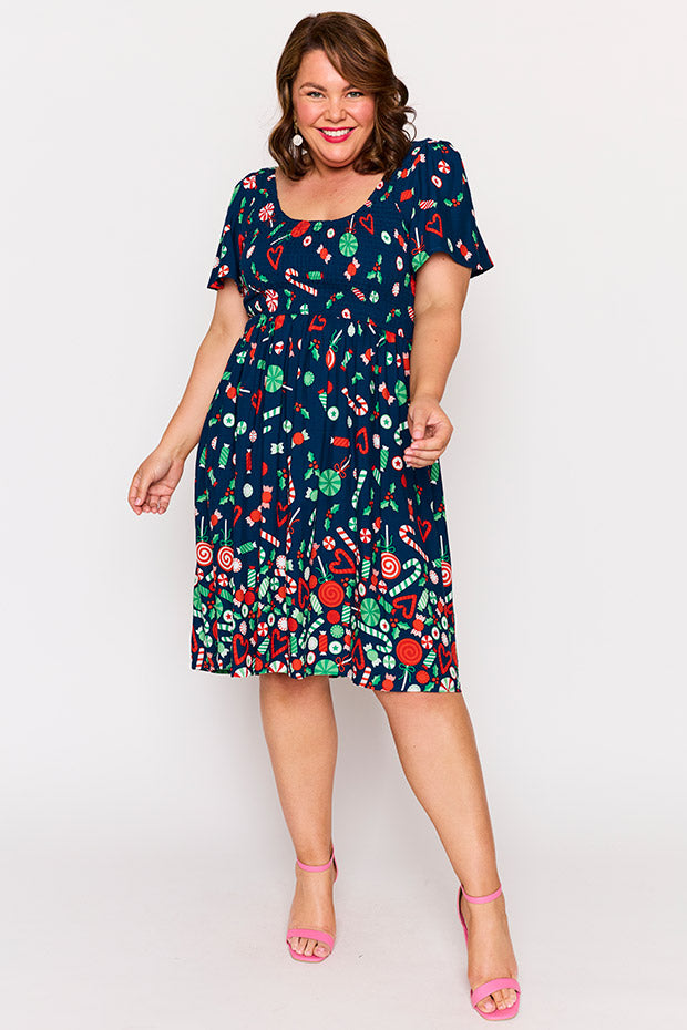 Merida Candy Crush Christmas Dress – Candy Crush Christmas knee length dress