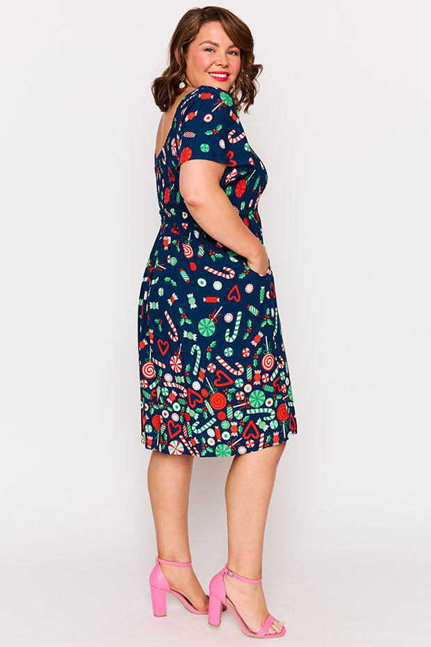 Merida Candy Crush Christmas Dress – Candy Crush Christmas knee length dress