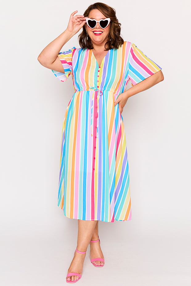 Marley LPD Candy Stripe Dress – LPD Candy Stripe midi dress