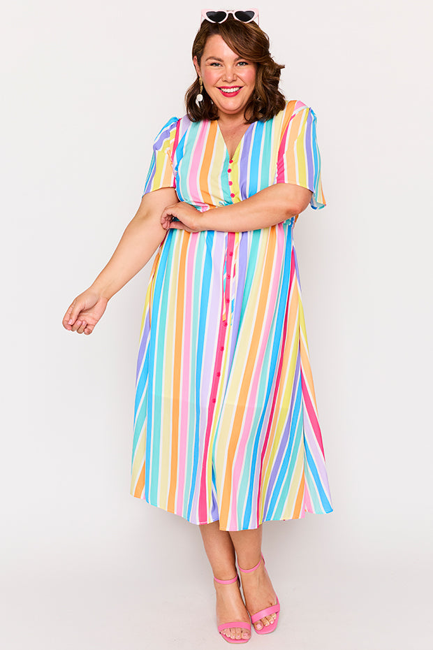 Marley LPD Candy Stripe Dress – LPD Candy Stripe midi dress