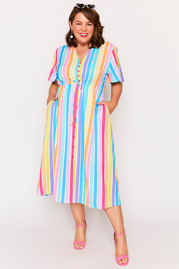 Marley LPD Candy Stripe Dress – LPD Candy Stripe midi dress