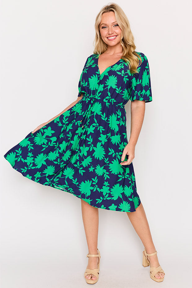 Jaz Green Ivy Dress – Green Ivy knee length dress