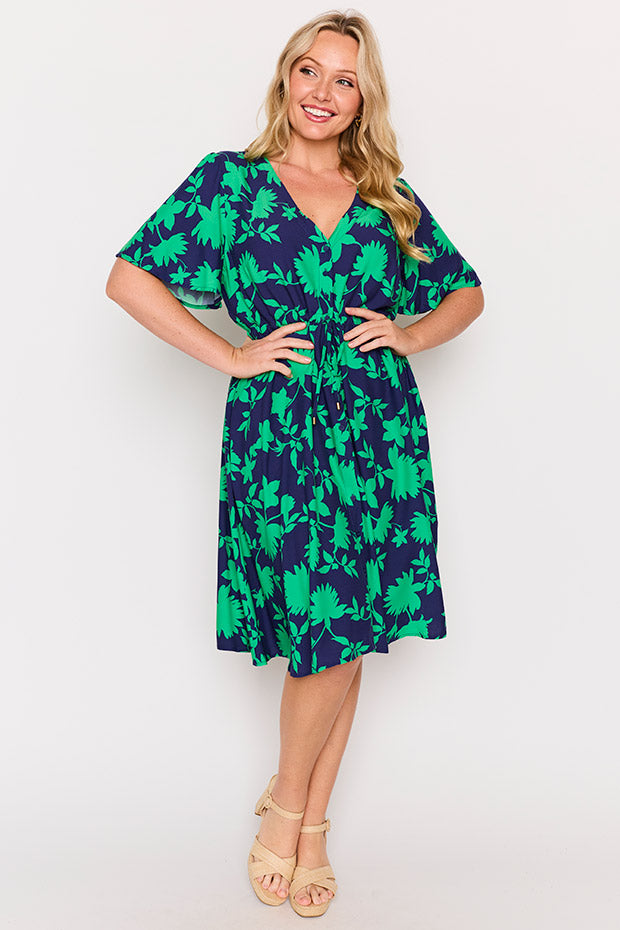 Jaz Green Ivy Dress – Green Ivy knee length dress