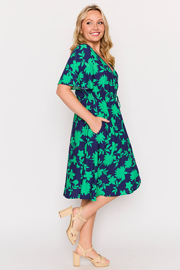 Jaz Green Ivy Dress – Green Ivy knee length dress