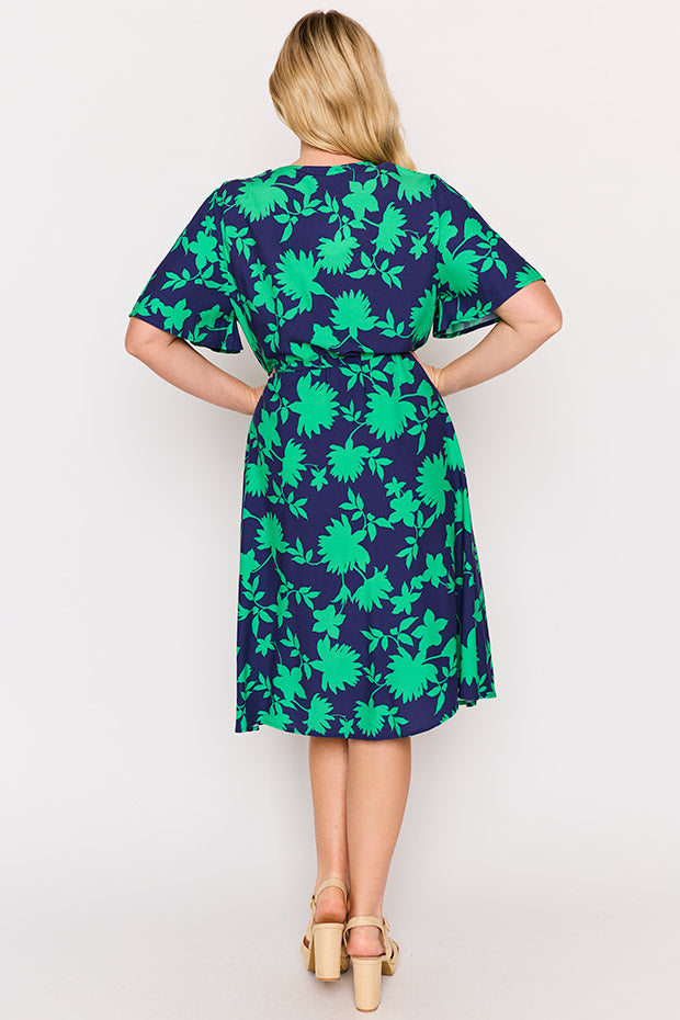 Jaz Green Ivy Dress – Green Ivy knee length dress