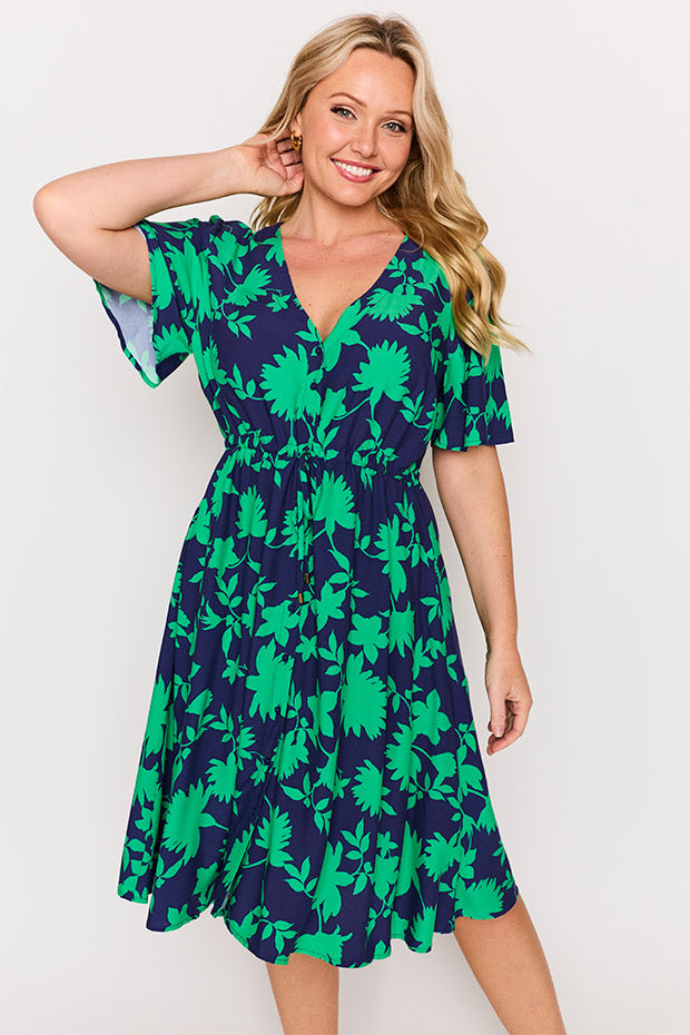 Jaz Green Ivy Dress – Green Ivy knee length dress