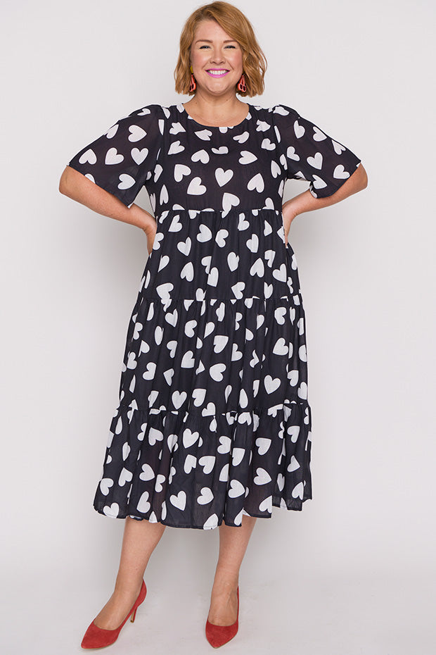 Saturn Hearts a Flutter Dress – Hearts a Flutter midi dress