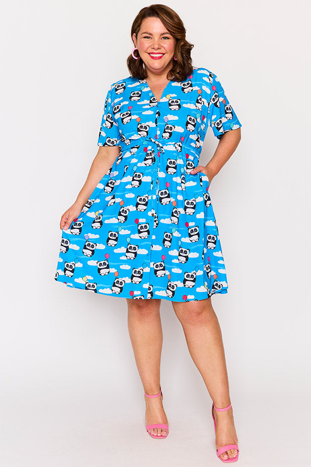Siena Floating Pandas Dress – Floating Pandas knee length dress