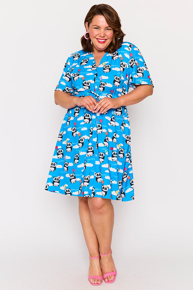 Siena Floating Pandas Dress – Floating Pandas knee length dress