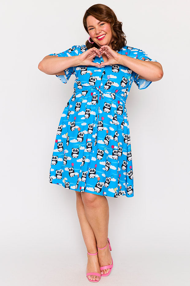 Siena Floating Pandas Dress – Floating Pandas knee length dress