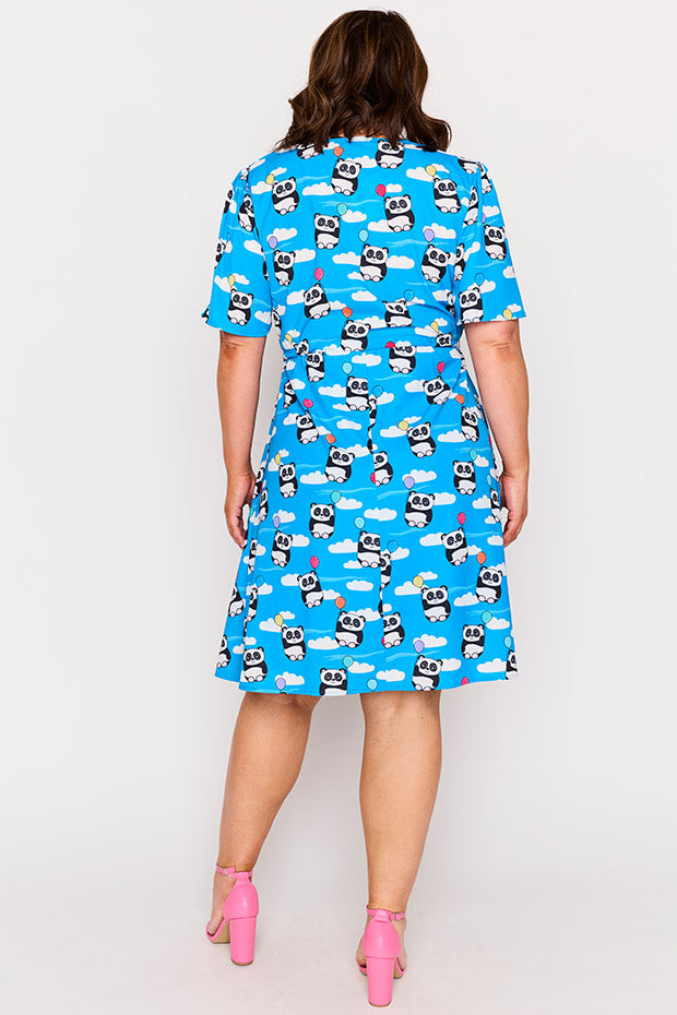 Siena Floating Pandas Dress – Floating Pandas knee length dress