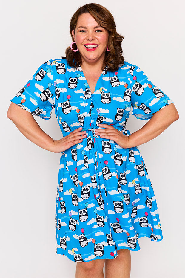 Siena Floating Pandas Dress – Floating Pandas knee length dress