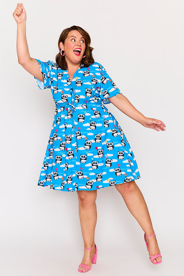 Siena Floating Pandas Dress – Floating Pandas knee length dress