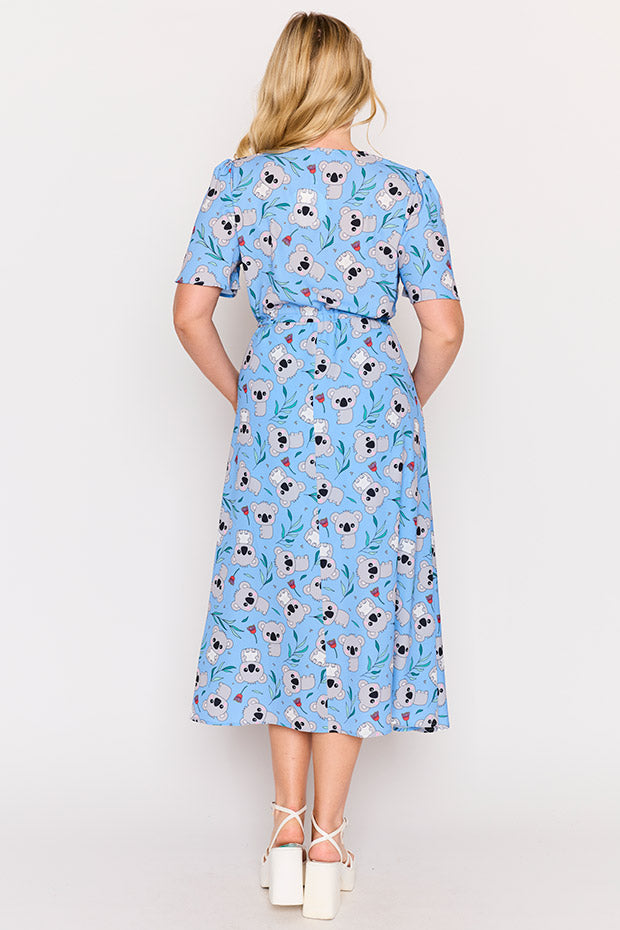 Marley Blue Koalas Dress – Blue Koalas midi dress