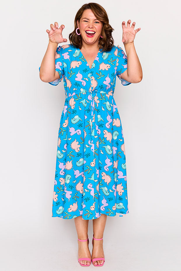Marley Dino Print Dress – Dino Print midi dress