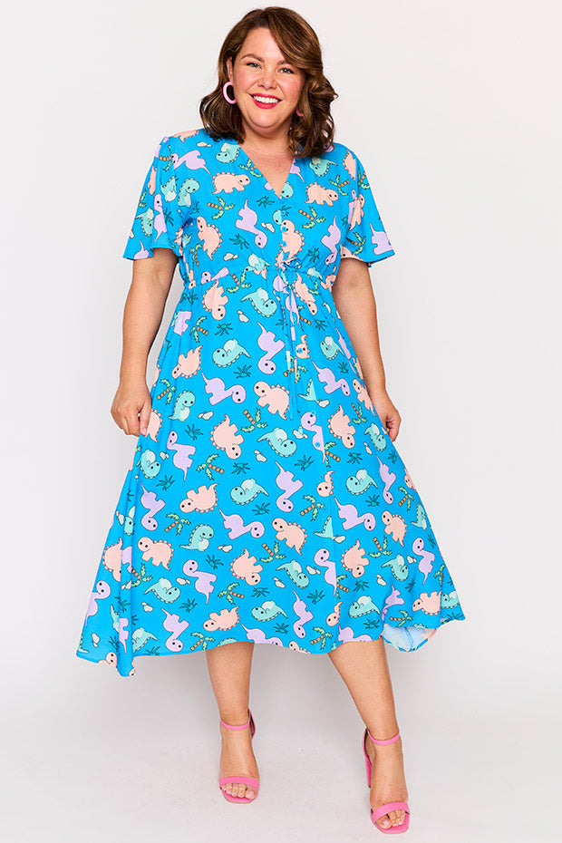 Marley Dino Print Dress – Dino Print midi dress