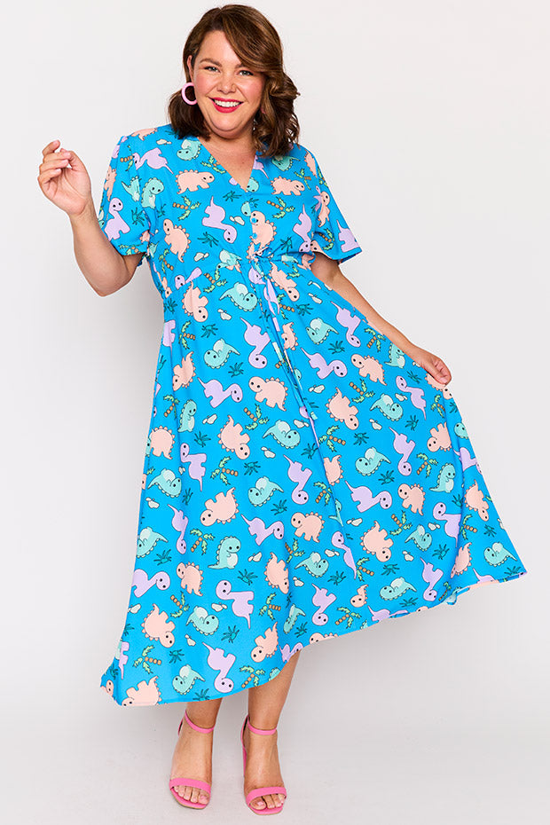 Marley Dino Print Dress – Dino Print midi dress