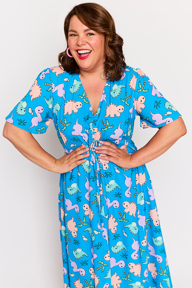 Marley Dino Print Dress – Dino Print midi dress