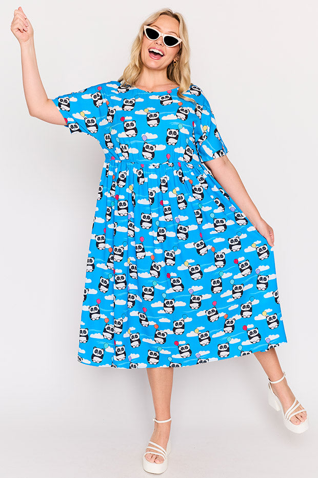 Superstar Floating Pandas Dress – Floating Pandas midi dress