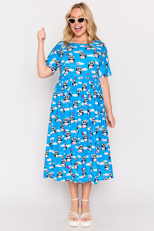 Superstar Floating Pandas Dress – Floating Pandas midi dress