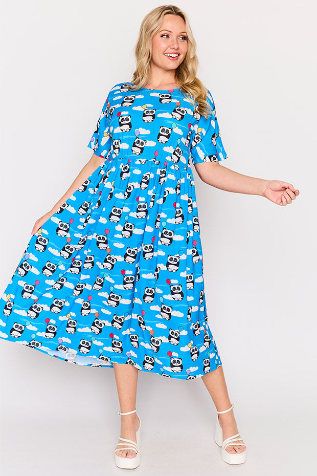 Superstar Floating Pandas Dress – Floating Pandas midi dress