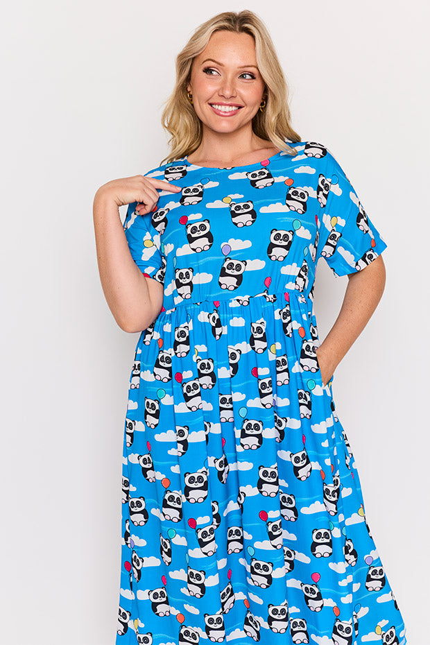 Superstar Floating Pandas Dress – Floating Pandas midi dress